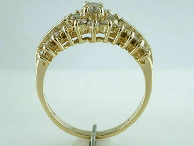 Women's 2.00Ct Round Cut Lab-Created Diamond 14K Yellow Gold Plated Wedding Ring 3