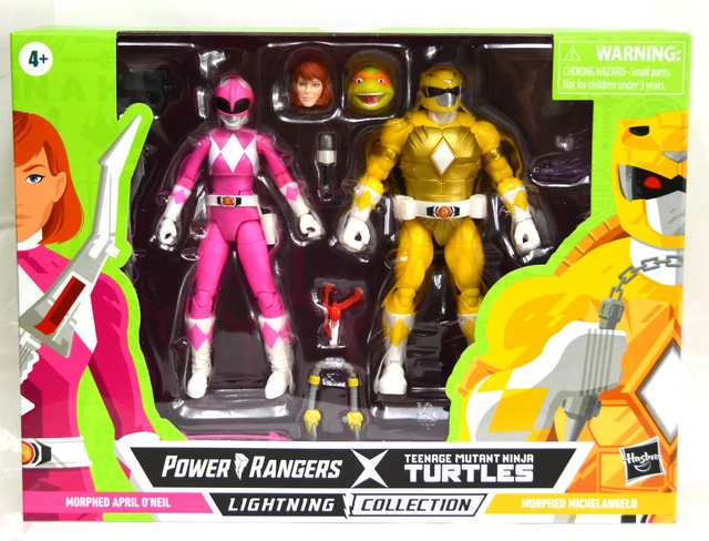 Power Rangers X TMNT Morphed April O'Neil & Michelangelo Lightning Collection