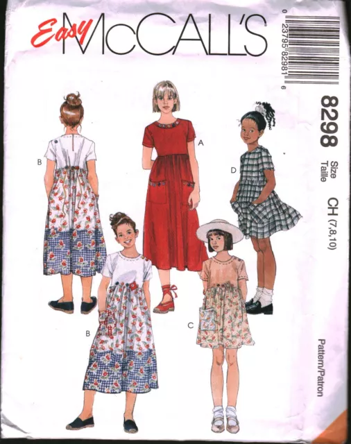 8488 UNCUT VINTAGE McCalls SEWING Pattern Miss Loose Fitting Dress