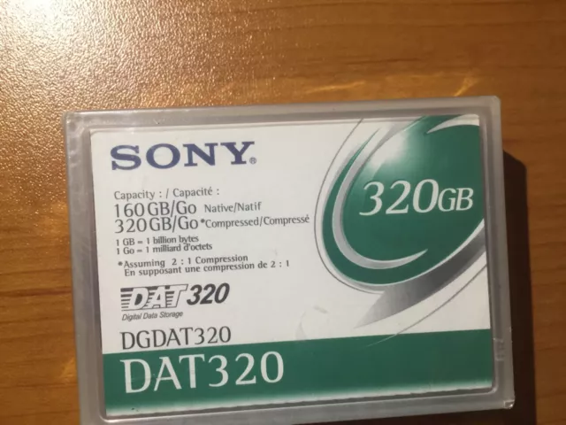 Sony DGDAT320 DAT320 Données Cartouche 320gb 4MM Même Comme Q2032A