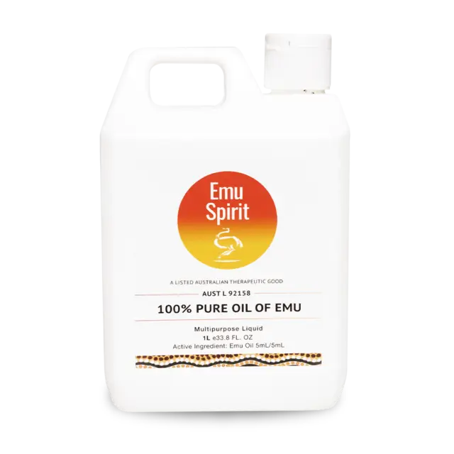 Emu Spirit Oil of Emu 1L 100% Pure Emu Oil Anti-Inflammatory Properties