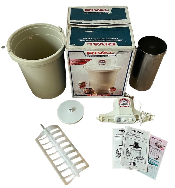VINTAGE RIVAL ELECTRIC Ice Cream Freezer Maker 6 Qt Quart Model 8605