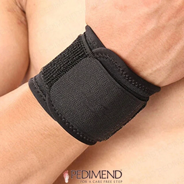 PEDIMEND Soporte de muñeca ajustable Envoltura Soporte Artritis Tendón Esguince Negro