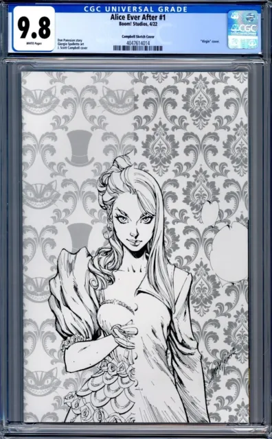 Alice Ever After #1  J. Scott Campbell 1:50 Sketch Variant    1st Print  CGC 9.8