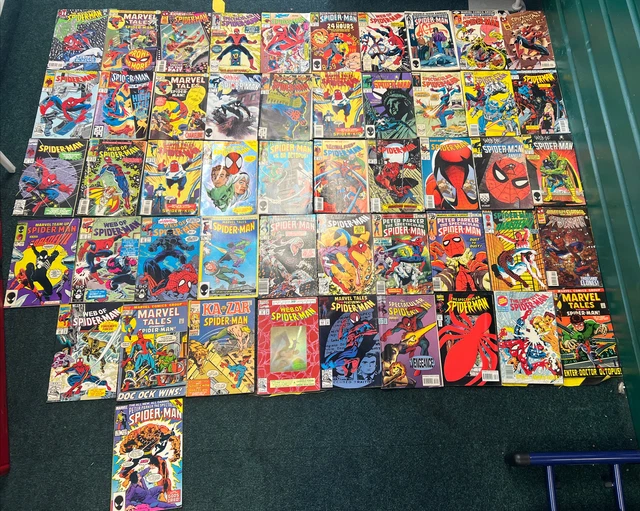 MARVEL COMICS Spider-Man HUGE Mixed Job Lot 50 Issues (LOT 403) 70's 80's 90's