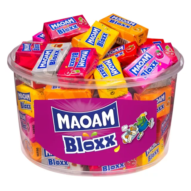 Maoam Bloxx 50 Individuellement Gewickelte Bonbons Tendres 6fach Assorti