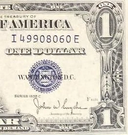 1935C $1 Blue SILVER Certificate Choice VF Crispness! X8060 Old US Currency!