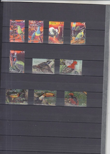 Liberia  10 W   postfr  Vögel   Warenkorb benutzen