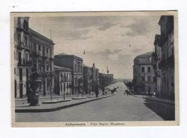 CARTOLINA CALTANISSETTA Viale Regina Margherita,   viaggiata 1939