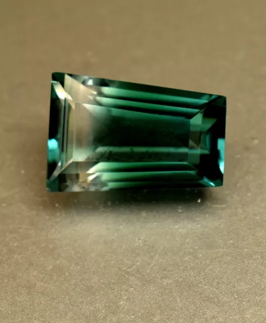 Greenish Blue Tourmaline Certified Baguette Cut 15 Ct Loose Gemstone For Ring