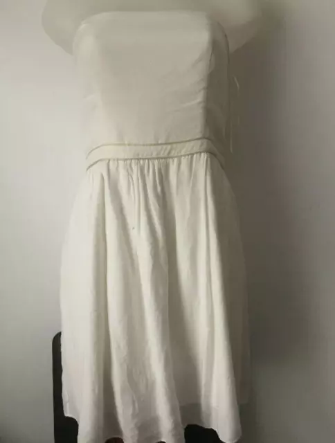 NAF NAF robe bustier en SOIE beige NEUVE Taille 40, cérémonie,mariage...