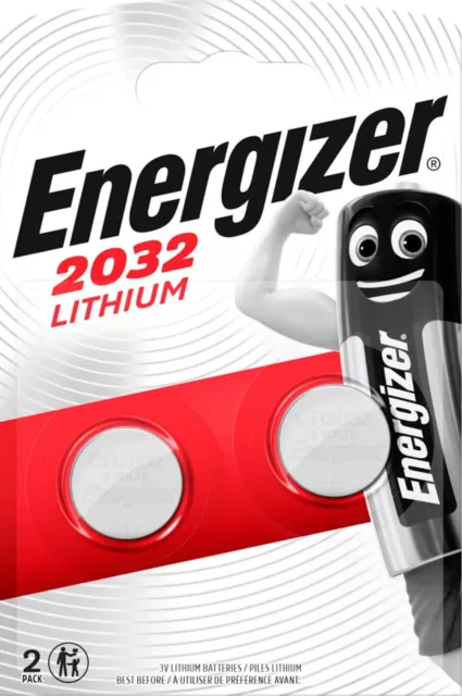 24x Energizer Lithium 3V Cell 12x2er Blister Pack CR2032 IEC C Button ECR20322