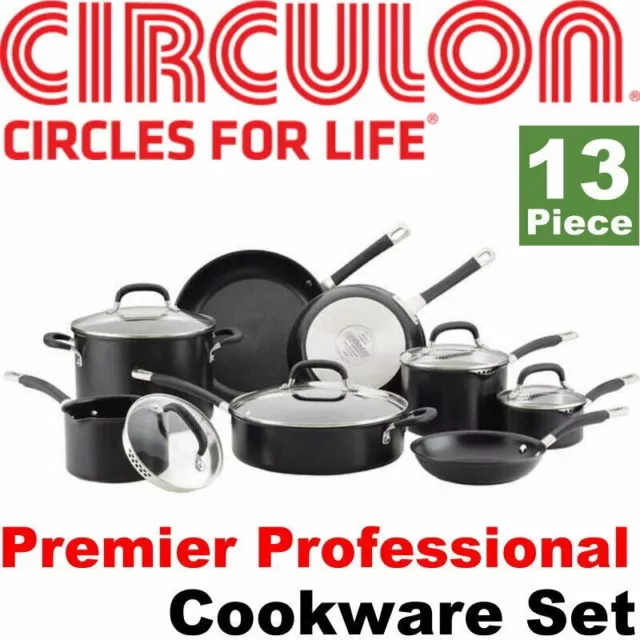 Circulon Premier Professional Hard Anodised Induction 13 Piece Cookware Set Pan