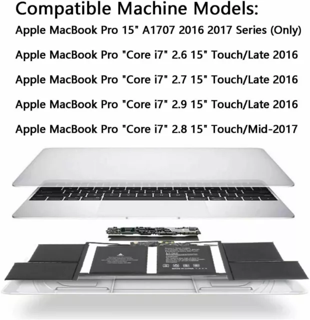 A1820 A1707 Akku Für MacBook Pro 15'' A1707 2016 2017 020-01728 EMC 3162 3072 2