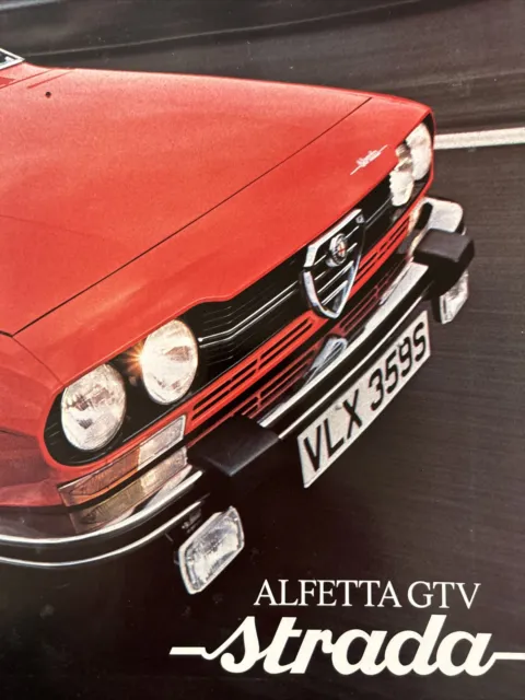 The Alfa Romeo GTV Strada Sales Information Brochure Frameable
