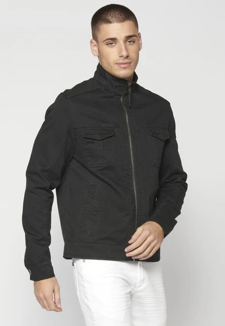 Chaqueta cazadora de Algodón color Negro para Hombre Koroshi
