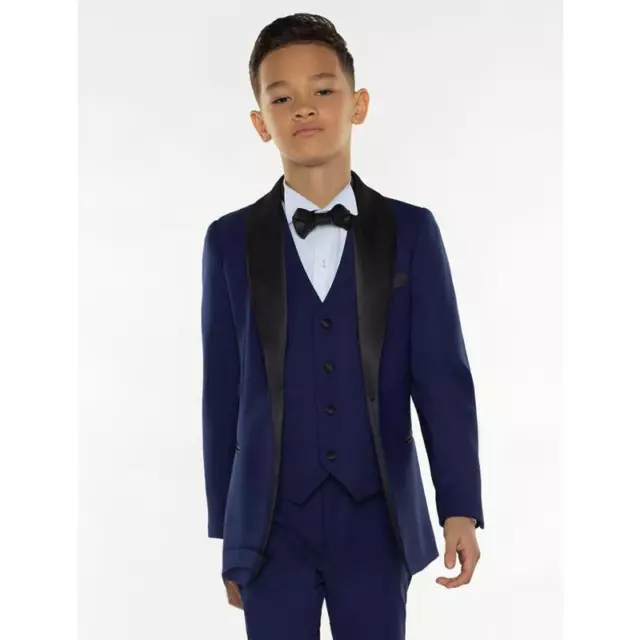 Navy Blue Boy Suits 3 Piece Boy Wedding Suit Page Boy Party Prom Suit 1-12 Years