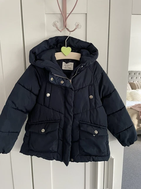 Gorgeous Girls Zara Basic Navy Blue Fleece Lined Padded Coat Jacket 6yrs