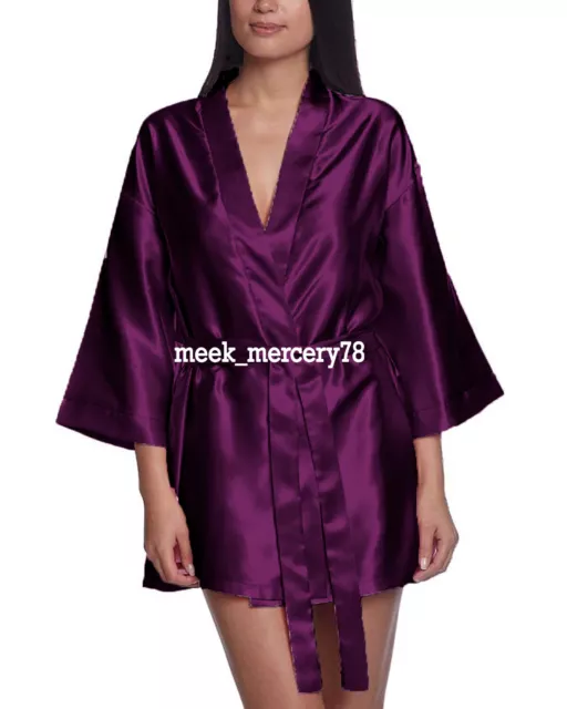 Vestido de Noche Albornoz Violeta Satén Niña Sexy Disfraz Largo Ropa S26