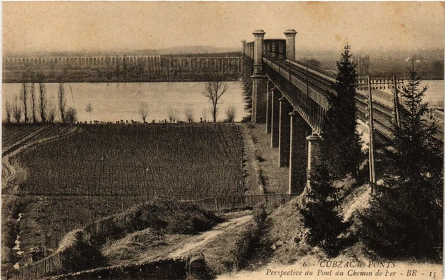 CPA CUBZAC-les-BRIDGES - Perspective du Pont du Chemin de Fer (655305)