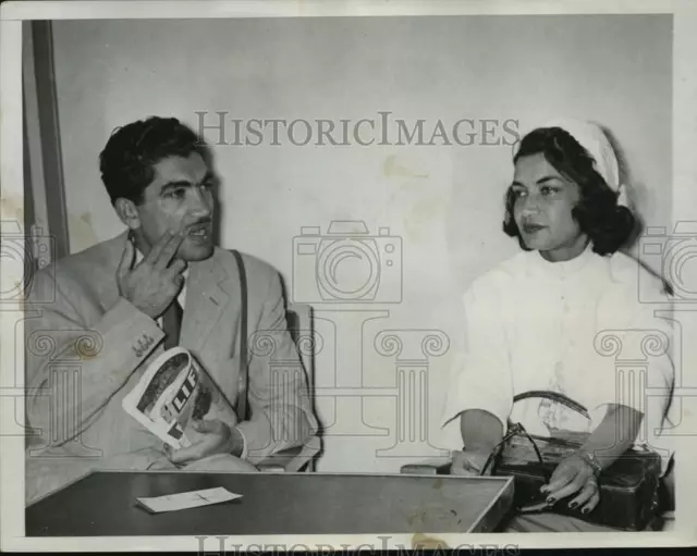 1952 Press Photo Princess Ashraf Pahlevi of Iran with Prince Shahriar