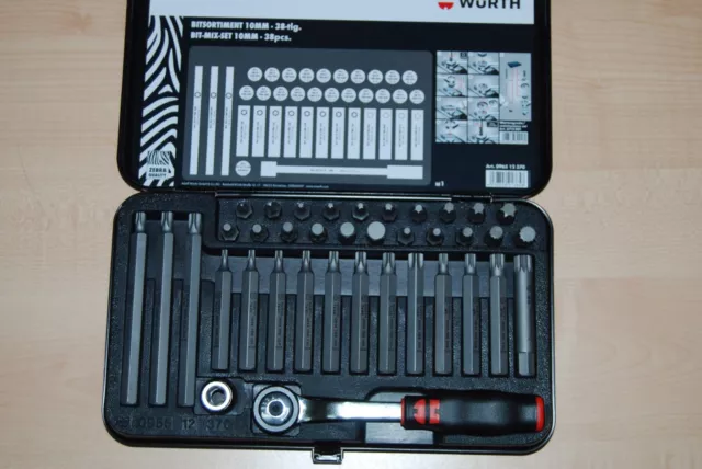 Würth-inserti Avvitatore 10mm Kit 38pz cricchetto Adattatore 1/2