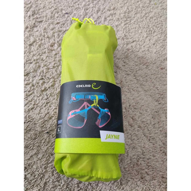 (V) New Edelrid Jayne harness climbing sport pink/blue sz L