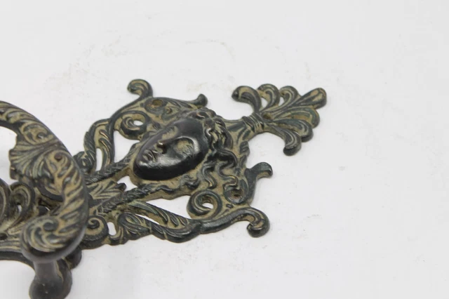 Vintage Original Hand Crafted Brass English Wall Hook Hanger Hardware NH6819 3