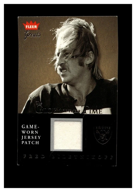 2004 Fleer GOTG Football GU Jersey Card Fred Biletnikoff Raiders HOF 03/25 2004 Fleer GOTG Football GU Jersey Card Fred Biletnikoff Raiders HOF 03/25