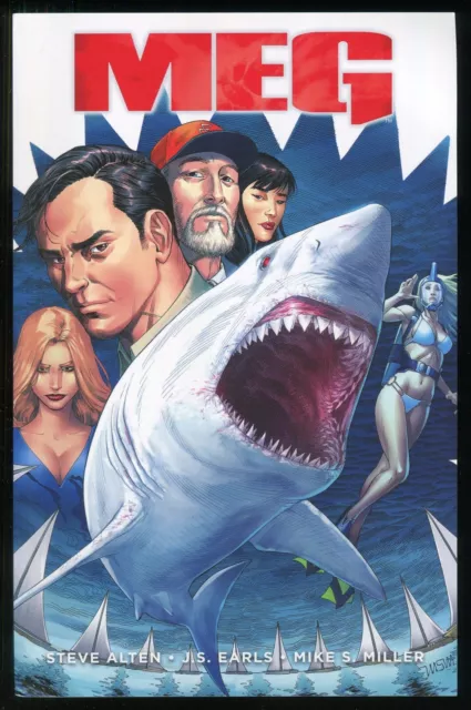 Meg Ltd Trade Paperback TPB Rare Megalodon Shark Comic Like Jaws Atoll HookJaw