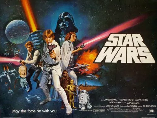 Affiche / Poster 120x160 British Quad "Star Wars / La Guerre des étoiles'' 1977