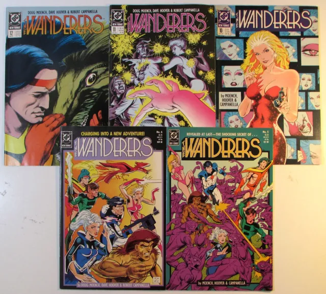 The Wanderers Lot of 5 #5,6,10,11,12 DC Comics (1988) 1st Print Comic Books