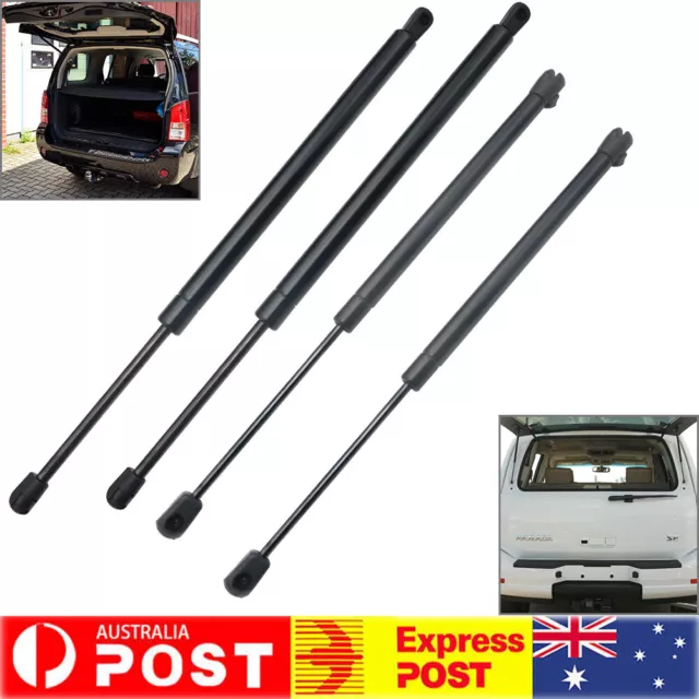 4Pcs Rear Tailgate+Window Glass Support Gas Struts For Nissan Pathfinder R51