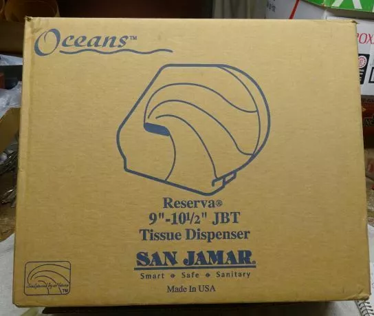 ** SAN JAMAR - OCEANS tm - Reserva - BATHROOM TISSUE Dispenser - NEW in BOX