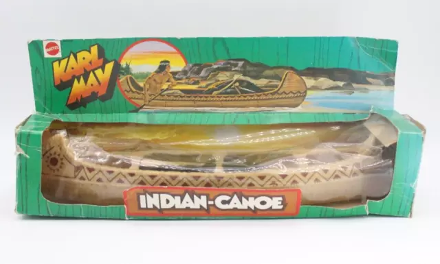 Indianer Kanu Boot Karl May Winnetou Old Shatterhand Big Jim Mattel 1975 NEU OVP