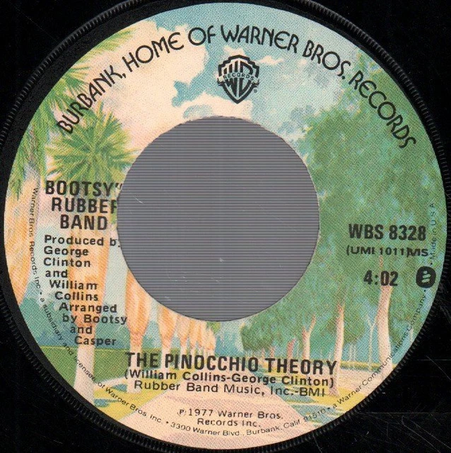 BOOTSY'S RUBBER BAND Pinocchio Theory / Rubber Duckie 7" vinyl USA