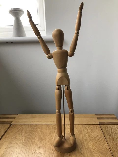 13 Zoll Holz Künstler Gelenk Manikin Schaufensterpuppe Modell Figur Puppe Vintage 2