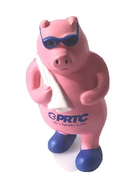 PRTC The Speed of Life Pig with Towel Stress Ball Squishy Figure Advertising