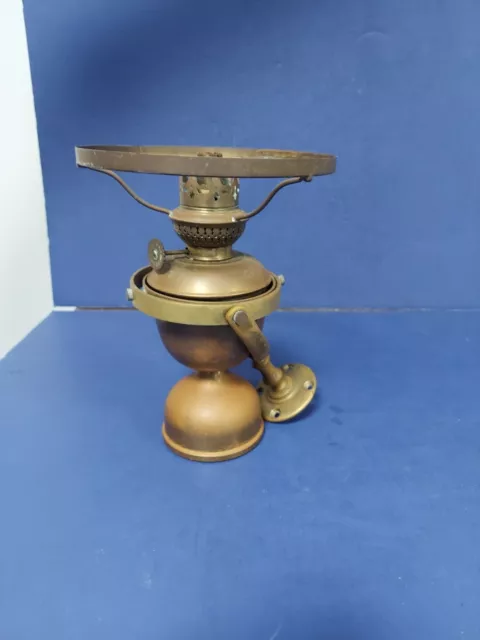 ANTIQUE NAUTICAL SHIP LANTERN Gimble MARINE BRASS OIL LAMP Kosmos Benner.