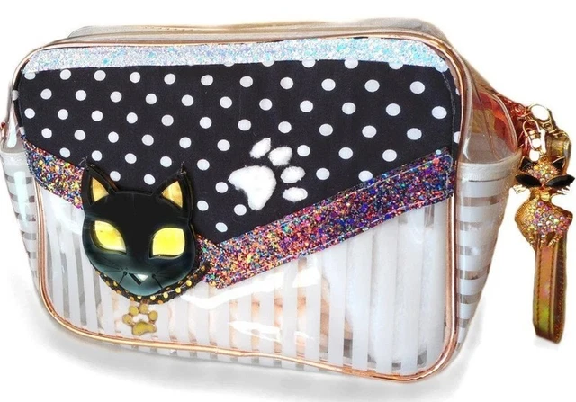 Trousse De Toilette Grand Modèle Catseye - Motif Chat Persan Blanc - Imperméable - Neuf