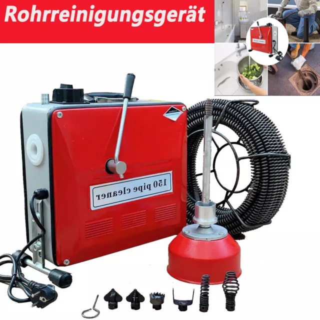 Rohrreinigungsmaschine 900W Rohrreinigungsgerät Werkzeug Abflussreiniger Spirale