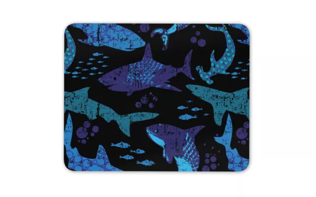 Awesome Sharks Mouse Mat Pad - Shark Whale Fish Diving Gift PC Computer #8509