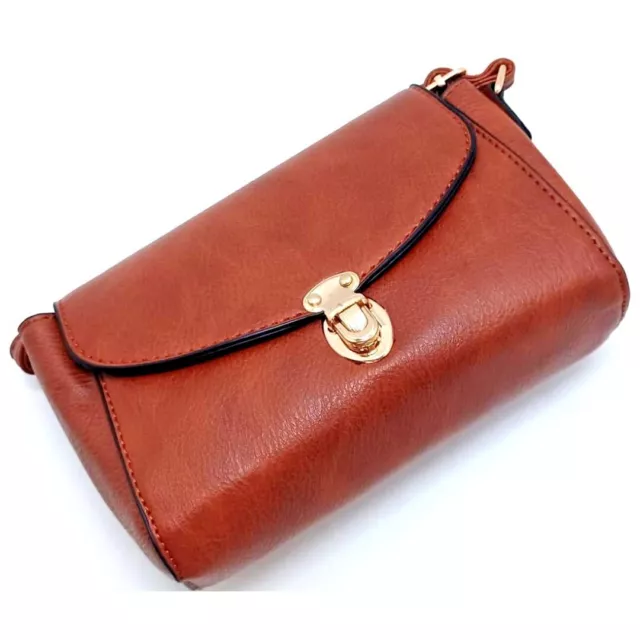 Bolso Pequeño para mujer, Bolso Bandolera con Broche dorado, Bolso Asa ajustable 3