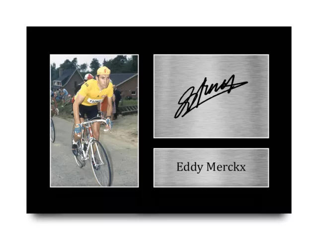 Eddy Merckx Excellent Gift Idea Signed Autograph A4 Photo Print Fans of Cycling