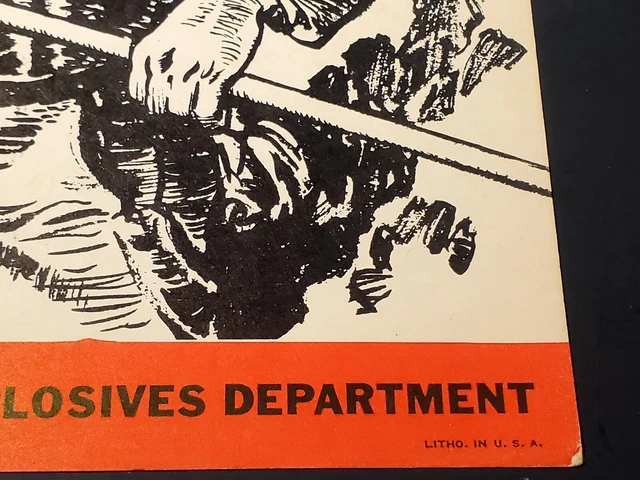 Vintage Du Pont Mine Saftey Poster Explosives Department Mining Blasting Miner 8