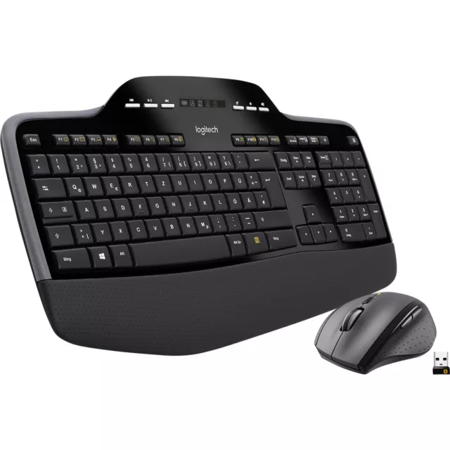 Logitech MK710 Wireless Desktop Funk Tastatur, Maus-Set Spritzwassergeschützt...