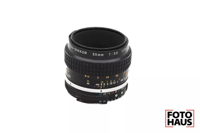Nikon Micro-Nikkor 55mm f/3.5 lens F Mount fa fe fm fg f2 f3 f4 1180