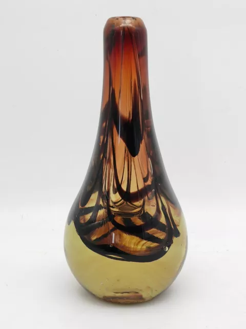 Vase Art Déco Élégant en Verre Soufflé - Subtile Fusion de Style et d'Histoire