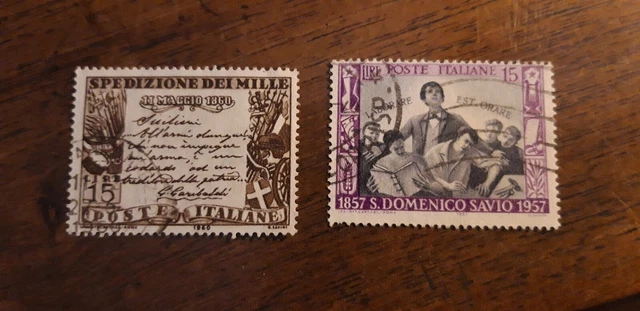 Timbres Italie stamps Italy 1953/1955/1956/1957/1958/1959/1960/1961/1963/1966 7