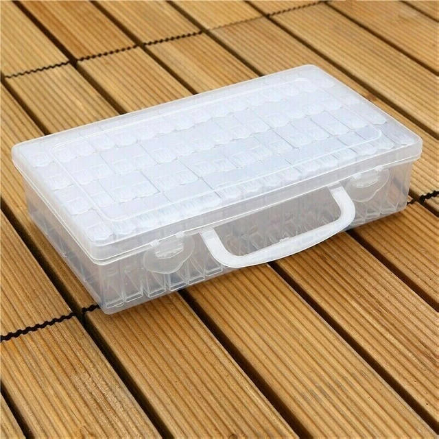 64 Raster Diamant Stickereien Malen Werkzeuge Schmuck Perlen Bohrer Lagerung Box
